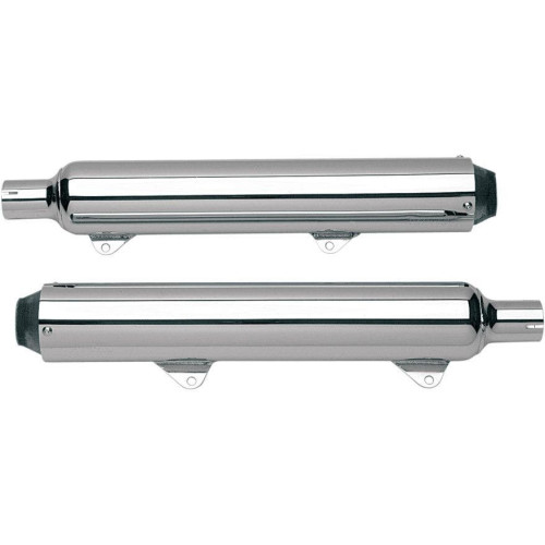 PartzBiz HD: 4408679-Kerker Chrome 3.5" Slip On Mufflers for Harley Touring 10-15 | 128-78120