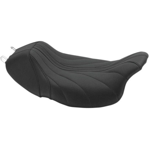 PartzBiz HD: 4408674-Mustang 75130 Black Diamond Stitch Revere Journey Solo Seat Harley Touring 08-Up