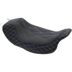 PartzBiz HD MD75130GM - Mustang 75130GM Blk/Grey Diamond Stitch Revere Journey Solo Seat H-D FLH/T 08-Up PartzBiz HD MD75130GM - Mustang 75130GM Blk/Grey Diamond Stitch Revere Journey Solo Seat H-D FLH/T 08-Up