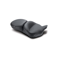 PartzBiz HD MD76034 - Mustang Smooth Style Chrome Studded One Piece Ultra Touring FLH/T Seat 08-17 | 76034 PartzBiz HD MD76034 - Mustang Smooth Style Chrome Studded One Piece Ultra Touring FLH/T Seat 08-17 | 76034