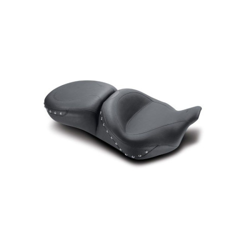 PartzBiz HD: 4408621-Mustang Smooth Style Chrome Studded One Piece Ultra Touring FLH/T Seat 08-17 | 76034 PartzBiz HD: 4408621-Mustang Smooth Style Chrome Studded One Piece Ultra Touring FLH/T Seat 08-17 | 76034
