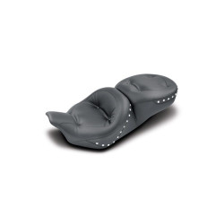 PartzBiz HD MD76037 - Mustang Regal Style Chrome Studded One Piece Ultra Touring FLH/T Seat 08-17 | 76037 PartzBiz HD MD76037 - Mustang Regal Style Chrome Studded One Piece Ultra Touring FLH/T Seat 08-17 | 76037