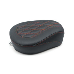 PartzBiz HD MD76648AB - Mustang 76648AB Red Stitch Rear Wide Tripper Passenger Seat Harley FLH 08-21