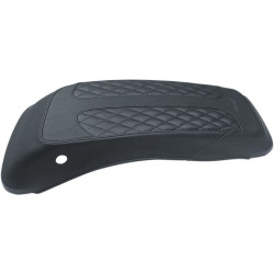 PartzBiz HD MD77641 - Mustang 77641 Black Dave Perewitz Signature Saddlebag Lid Covers 14-19 Harley-Davidson Tri Glide touring upgrade replacement Diamond Stitched Accessories 