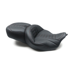 PartzBiz HD MD79006AB - Mustang 79006AB American Beauty Deluxe Cushion Seat W/O Heat for 08-21 Harley FLH/T 