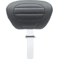 PartzBiz HD MD79012AB - Mustang 79012AB Deluxe Touring Driver Seat Backrest Post & Pad Harley FLH 08-21