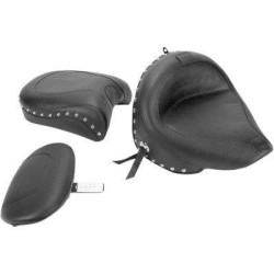PartzBiz HD MD79240 - Mustang 79240 Two-Piece Studded Seat w/Driver Backrest 02-11 Yamaha V-Star 1100 0810-0417 08100417 489312 PartzBiz HD MD79240 - Mustang 79240 Two-Piece Studded Seat w/Driver Backrest 02-11 Yamaha V-Star 1100 0810-0417 08100417 489312