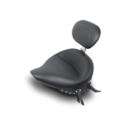 PartzBiz HD MD79485 - Mustang Seat 79485 Wide Chrome Studded Solo Seat w/ Backrest 08-23 Harley FL 489168 0802-0491 08020491 PartzBiz HD MD79485 - Mustang Seat 79485 Wide Chrome Studded Solo Seat w/ Backrest 08-23 Harley FL 489168 0802-0491 08020491