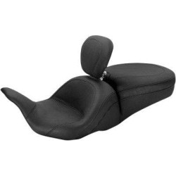 PartzBiz HD MD79703 - Mustang Lowdown Plain Seat With Driver Backrest for Harley Touring FLH/T 08-17 | 79703 PartzBiz HD MD79703 - Mustang Lowdown Plain Seat With Driver Backrest for Harley Touring FLH/T 08-17 | 79703