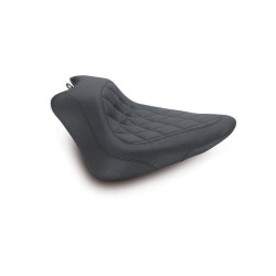 PartzBiz HD MD76762 - Mustang 76762 Black Diamond Wide Tripper Solo Front Seat HD 11-13 FXS 12-17 FLS 486014 0802-0769 08020769