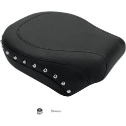 PartzBiz HD MD76243 - Mustang Chrome Studded Rear Seat Pillion Only Harley 06-10 FXST 07-17 FLSTF | 76243 PartzBiz HD MD76243 - Mustang Chrome Studded Rear Seat Pillion Only Harley 06-10 FXST 07-17 FLSTF | 76243