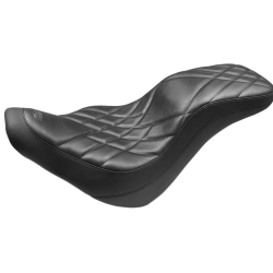 PartzBiz HD MD75726 - Mustang Daytripper Black Vinyl Prism Stitch Seat for 18-21 FLSB/FXLR/FXLRS | 75726 PartzBiz HD MD75726 - Mustang Daytripper Black Vinyl Prism Stitch Seat for 18-21 FLSB/FXLR/FXLRS | 75726