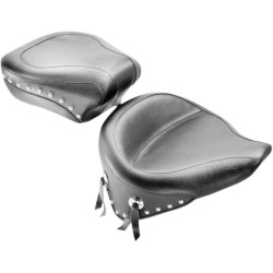 PartzBiz HD MD76180 - Mustang Seat Wide Chrome Studded Rear Seat Only for Solo Harley 08-15 FLSTC/S | 76180 PartzBiz HD MD76180 - Mustang Seat Wide Chrome Studded Rear Seat Only for Solo Harley 08-15 FLSTC/S | 76180