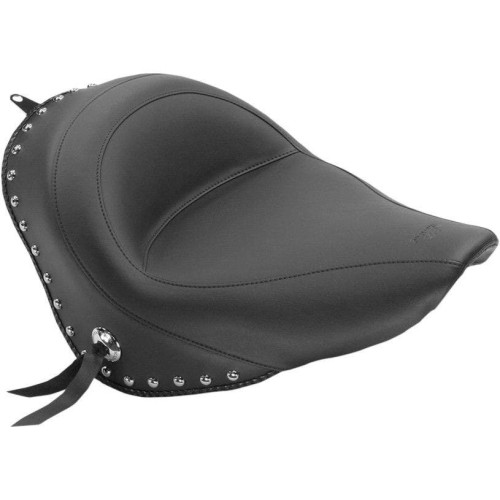 PartzBiz HD: 4408446-Mustang Seats Chrome Studded Solo Seat Only Harley 06-10 FXST 07-17 FLSTF | 76240