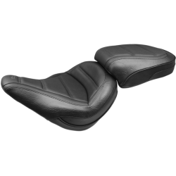 PartzBiz HD MD75061 - Mustang Solo Front Black Harley Seat W/O พนักพิง Quad Stitch 18-23 FLSL | 75061 PartzBiz HD MD75061 - Mustang Solo Front Black Harley Seat W/O พนักพิง Quad Stitch 18-23 FLSL | 75061
