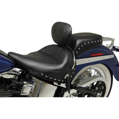 PartzBiz HD: 4408410-Mustang Studded Wide Solo พร้อมพนักพิงแบบถอดได้ Harley 05-17 Softail FLSTN | 79913 PartzBiz HD: 4408410-Mustang Studded Wide Solo พร้อมพนักพิงแบบถอดได้ Harley 05-17 Softail FLSTN | 79913