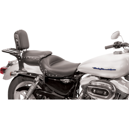 PartzBiz HD: 4408411-Mustang Studded Wide Style Seat 4 Harley 04-20 XL W/ 4.5 Gal Tank | 76142 PartzBiz HD: 4408411-Mustang Studded Wide Style Seat 4 Harley 04-20 XL W/ 4.5 Gal Tank | 76142