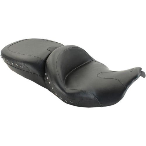 PartzBiz HD: 4408414-Mustang Summit One Piece Black Studs Touring Seat พร้อมตัวรับ Harley FL 14-17 | 76862 PartzBiz HD: 4408414-Mustang Summit One Piece Black Studs Touring Seat พร้อมตัวรับ Harley FL 14-17 | 76862