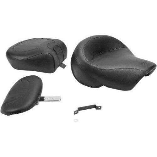 PartzBiz HD: 4408368-พนักพิงคนขับสองที่นั่ง Mustang Vintage Wide Touring Kawasaki Vulcan 96-08
