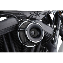 PartzBiz HD AN18-923 - Arlen Ness Inverted Slot Track Black Cut Stage 1 Air Cleaner Harley T/C 99-15 | 18-923