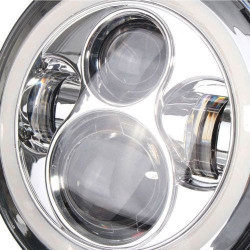 PartzBiz HD EP-HALO-DAY-CH - ใหม่ โปรเจคเตอร์ LED ขนาด 7 นิ้ว Daymaker สไตล์ Chrome Halo ไฟหน้ารุ่น Harley Touring PartzBiz HD EP-HALO-DAY-CH - ใหม่ โปรเจคเตอร์ LED ขนาด 7 นิ้ว Daymaker สไตล์ Chrome Halo ไฟหน้ารุ่น Harley Touring