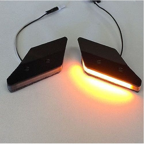 PartzBiz HD: 4408193-New Rage Cycles 1299-MBO Black Mirror Block-Off LED Signals 15-18 1299 Panigale สุดยอดไฟเลี้ยวใหม่ อัพเกรดอะไหล่ Ducati คัสตอม