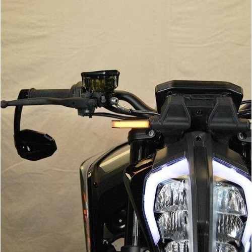 PartzBiz HD: 4408152-New Rage Cycles ไฟเลี้ยว LED ด้านหน้าสีดำ 19-Up KTM 790 Duke