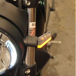 PartzBiz HD TR578943 - New Rage Cycles CD62-FB สัญญาณไฟเลี้ยว LED ด้านหน้าสีดำ 15-18 Ducati Scrambler ตัวบ่งชี้เครื่องหมายด้านข้างเปลี่ยนอัพเกรดที่ดีที่สุดใหม่รถจักรยานยนต์ cafe racer sixty2 เลื่อนทะเลทราย