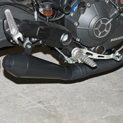 PartzBiz HD TR578860 - New Rage Cycles Ceramic Black Slip On Exhaust Muffler 15-18 Ducati Scrambler