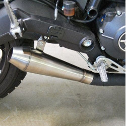 PartzBiz HD TR578861 - New Rage Cycles Ceramic Stainless Slip On Exhaust Muffler 15-18 Ducati Scrambler