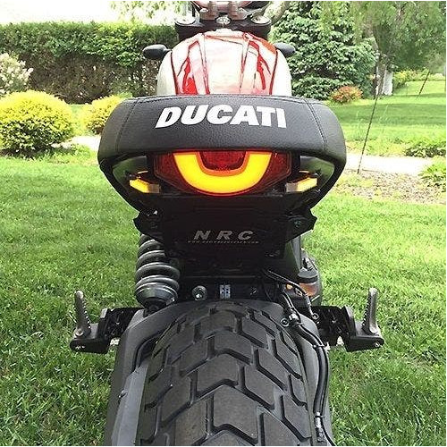 PartzBiz HD: 4408167-ใหม่ Rage Cycles LED เครื่องกำจัดบังโคลนหลังพร้อมขายึด 15-16 Ducati Scrambler 800 ตัวบ่งชี้เครื่องหมายการย้ายป้ายทะเบียนซุกเปลี่ยนอัพเกรดที่ดีที่สุดใหม่รถจักรยานยนต์เลื่อนทะเลทราย