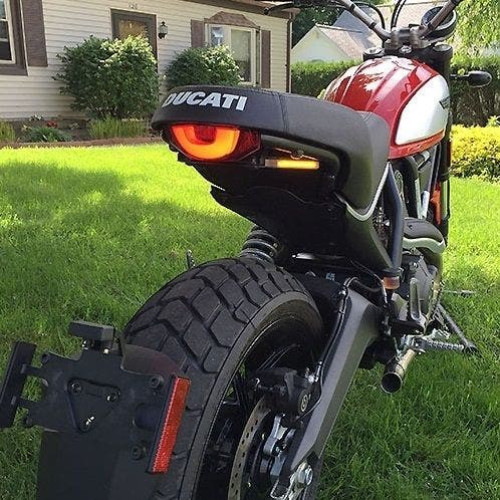 PartzBiz HD: 4408172-ใหม่ Rage Cycles บังโคลนหลังกำจัดพร้อมสัญญาณ LED 15-16 Ducati Scrambler 800 ตัวบ่งชี้เครื่องหมายย้ายป้ายทะเบียนซุกเปลี่ยนอัพเกรดที่ดีที่สุดใหม่รถจักรยานยนต์เลื่อนทะเลทราย