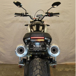 PartzBiz HD TR578970 - New Rage Cycles Tucked Fender Eliminator Kit w/ LEDs '18 Ducati Scrambler 1100 สุดยอดการอัพเกรดใหม่ เปลี่ยนสัญญาณไฟเลี้ยว ไฟเบรกแบบกำหนดเอง 578970