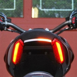 PartzBiz HD TR578880 - New Rage Cycles XD-RTS-B สัญญาณไฟเลี้ยว LED 16-18 Ducati XDiavel 1200 w/ พนักพิงตัวบ่งชี้เครื่องหมายด้านการเปลี่ยนอัพเกรดรถจักรยานยนต์ใหม่ที่ดีที่สุด