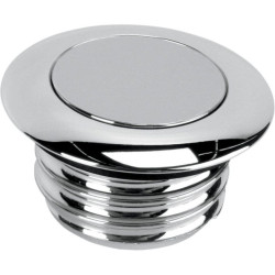 PartzBiz HD DS07030292 - Chrome Non-Vented Pop Up Screw In Gas Cap for Harley L96-15 2.36" OD | 0703-0292