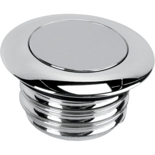 PartzBiz HD: 4408117-Chrome Non-Vented Pop Up Screw In Gas Cap for Harley L96-15 2.36" OD | 0703-0292