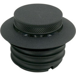 PartzBiz HD DS07030327 - Wrinkle Black Non-Vented Pop Up Screw In Gas Cap for Harley L96-15 2.36" OD | 0703-0327