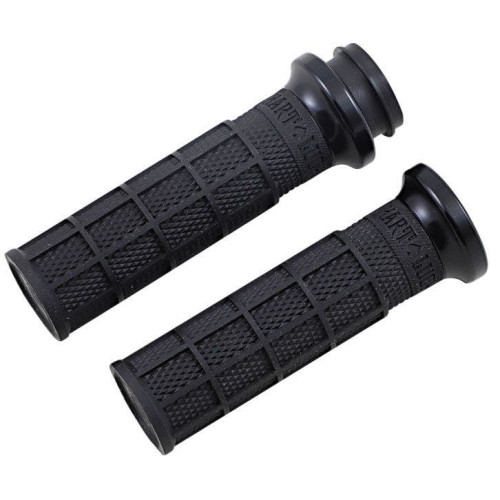 PartzBiz HD: 4408097-ODI Harley Hart-Luck Signature ปลอกแฮนด์วาฟเฟิลสีดำ Harley Throttle By Wire 84-Up TBW