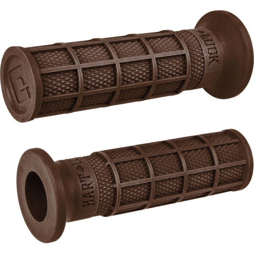 PartzBiz HD: 4408105-ODI Hart-Luck Signature Full-Waffle Slip-On Grips 1 ” สีน้ำตาล Harley & Custom