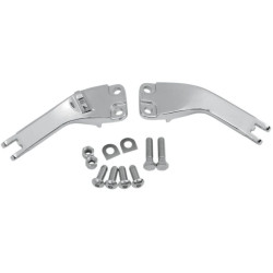PartzBiz HD DS16200759 - Drag Rear Passenger Footpeg Mounts Chrome Harley Dyna Glide FXD 06-17 1620-0759 Repl OEM 49249-06