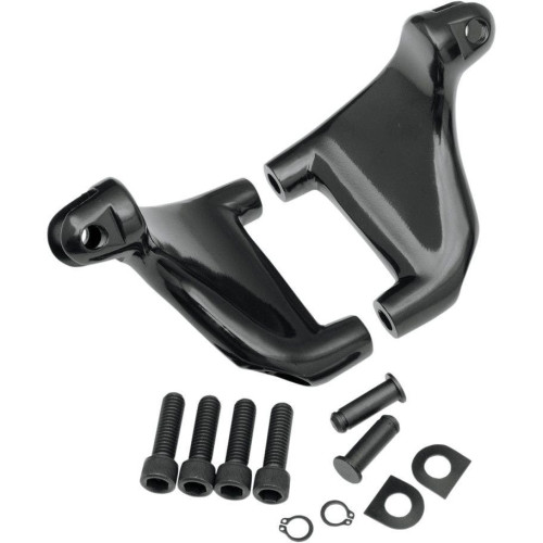 PartzBiz HD: 4407987-Drag Rear Passenger Footpeg Mounts Black Harley Sportster XL 04-13 Repl 50203-04