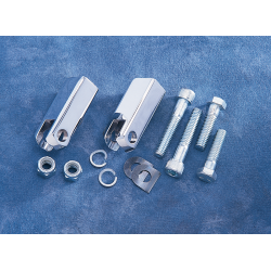 PartzBiz HD DSDS252990 - Passenger Footpeg Mounts Chrome For Harley-Davidson Sportster XL 1986-2003