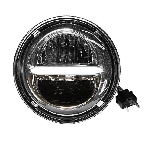PartzBiz HD: 4407993-Pathfinder LED HD7CLC Chrome Classic 7 ไฟหน้า Plug n Play High Output Bright DRL 1991-2013 Harley Softail Touring FLD รถจักรยานยนต์ Power Sports