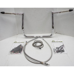 PartzBiz HD MBB-125C-14 Kit-ABS-08-13 - ชุดแพ็คเกจแฮนด์ Paul Yaffe Bagger 14 ” Chrome Monkey Bar Harley FLH ABS | MBB125C-14-Kit PartzBiz HD MBB-125C-14 Kit-ABS-08-13 - ชุดแพ็คเกจแฮนด์ Paul Yaffe Bagger 14 ” Chrome Monkey Bar Harley FLH ABS | MBB125C-14-Kit