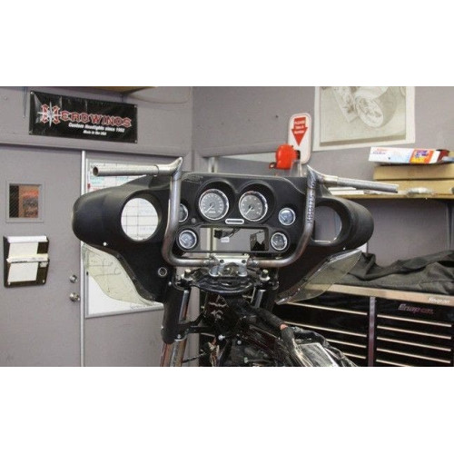 PartzBiz HD: 4407945-ชุดแฮนด์ Paul Yaffe Bagger Nation 10 ” Chrome Monkey Bar Harley FLH Non ABS | MBB1.25C-10-Kit-08-13-NON