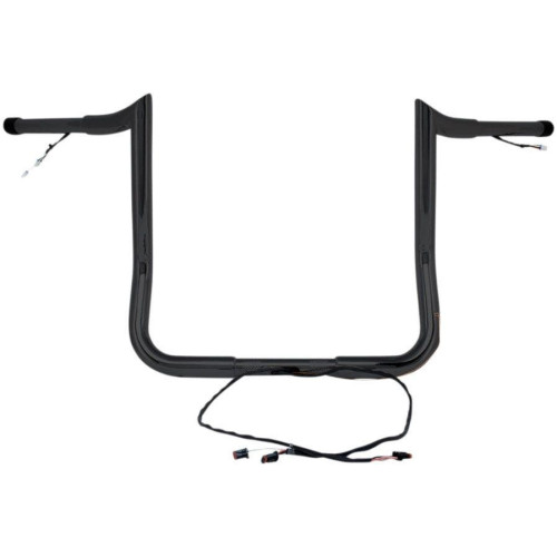 PartzBiz HD: 4407939-Paul Yaffe Bagger Nation Black Wired แฮนด์ลิง 10” Monkey Harley Batwing 14-Up