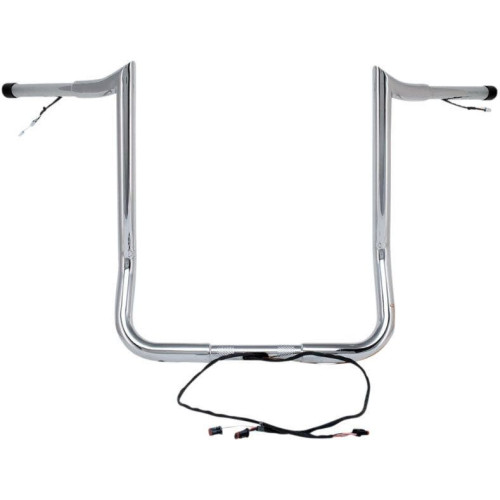 PartzBiz HD: 4407919-Paul Yaffe Bagger Nation Chrome Wired 12” แฮนด์ Monkey Harley Batwing 14-Up