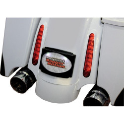 PartzBiz HD DS20300617 - ชุดกรอบป้ายทะเบียน Paul Yaffe Bagger Nation CVO Black Universal Stealth III