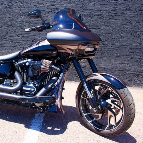 PartzBiz HD: 4407890-Paul Yaffe Bagger Nation Sharknado Fairing Harley Sport Glide FLSB 18-Up