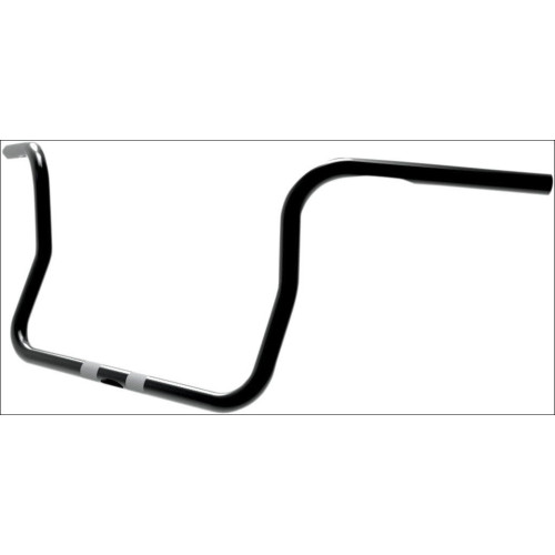 PartzBiz HD: 4407860-Paul Yaffe Bagger Nation 51530510BK สีดำ 10 ” Rise 1 ” Classic Bagger Apes แฮนด์ 99-18 Harley Touring Dresser FLHT FLHX 06011819 0601-1819